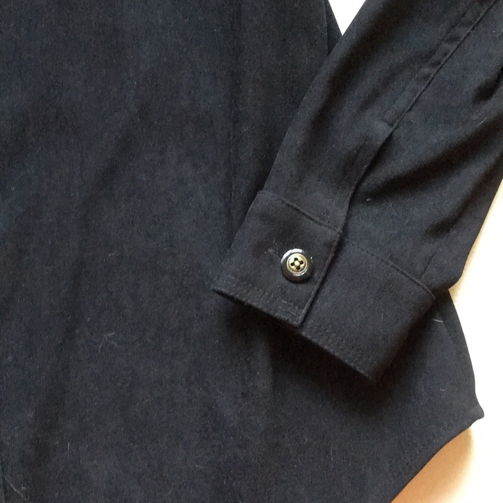 Talbots Petites Black Basic Button Down Blouse - image 2